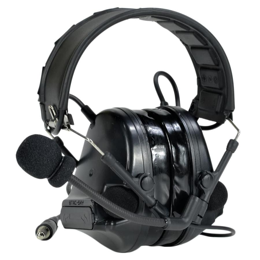 TAC-SKY タクティカルヘッドセット COMTAC III 集音マイク [ ブラック ] タックスカイ コムタック 米軍装備 ...