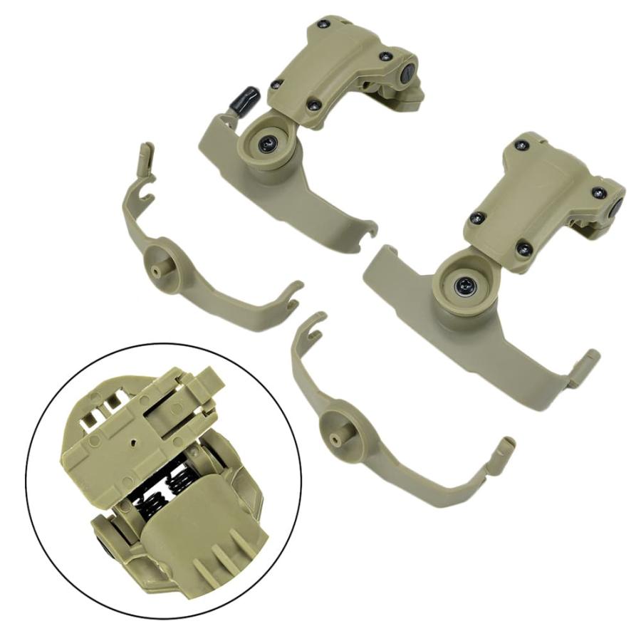 ヘルメットレールアダプター COMTACシリーズ対応 タクティカルヘッドセットアーム [デザートアース/ARC]