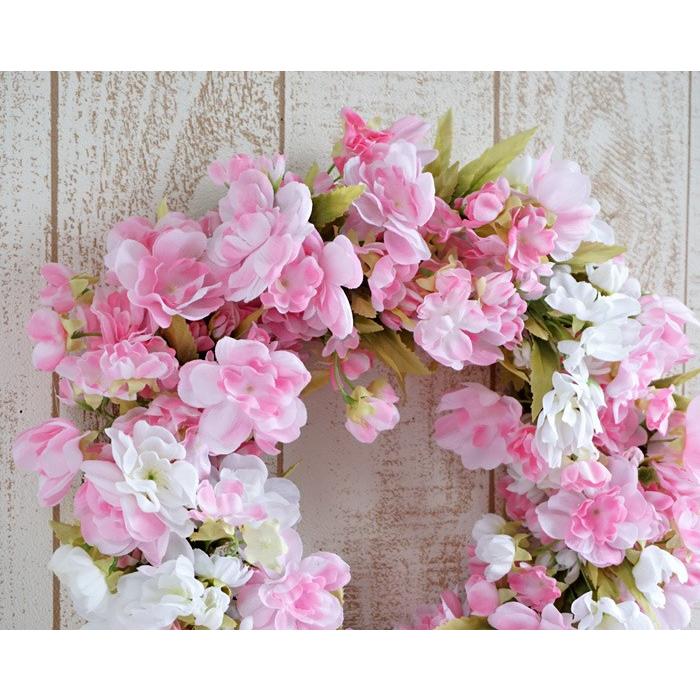 二色の桜リース Mサイズ 直径約31cm 造花 送料無料 北海道 沖縄 一部地域を除く リポーズジョイ 通販 Yahoo ショッピング