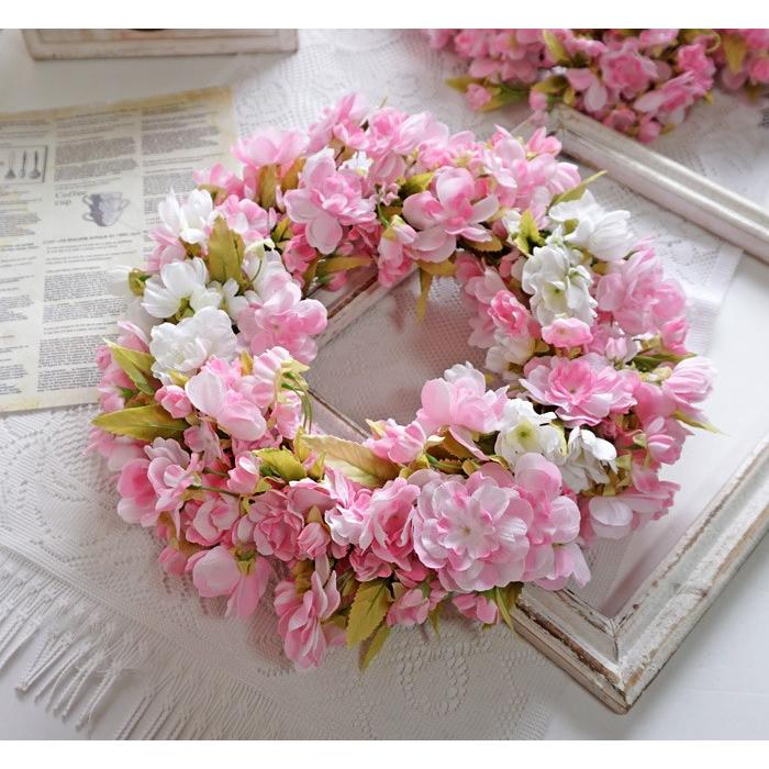 二色の桜リース Mサイズ 直径約31cm 造花 送料無料 北海道 沖縄 一部地域を除く リポーズジョイ 通販 Yahoo ショッピング