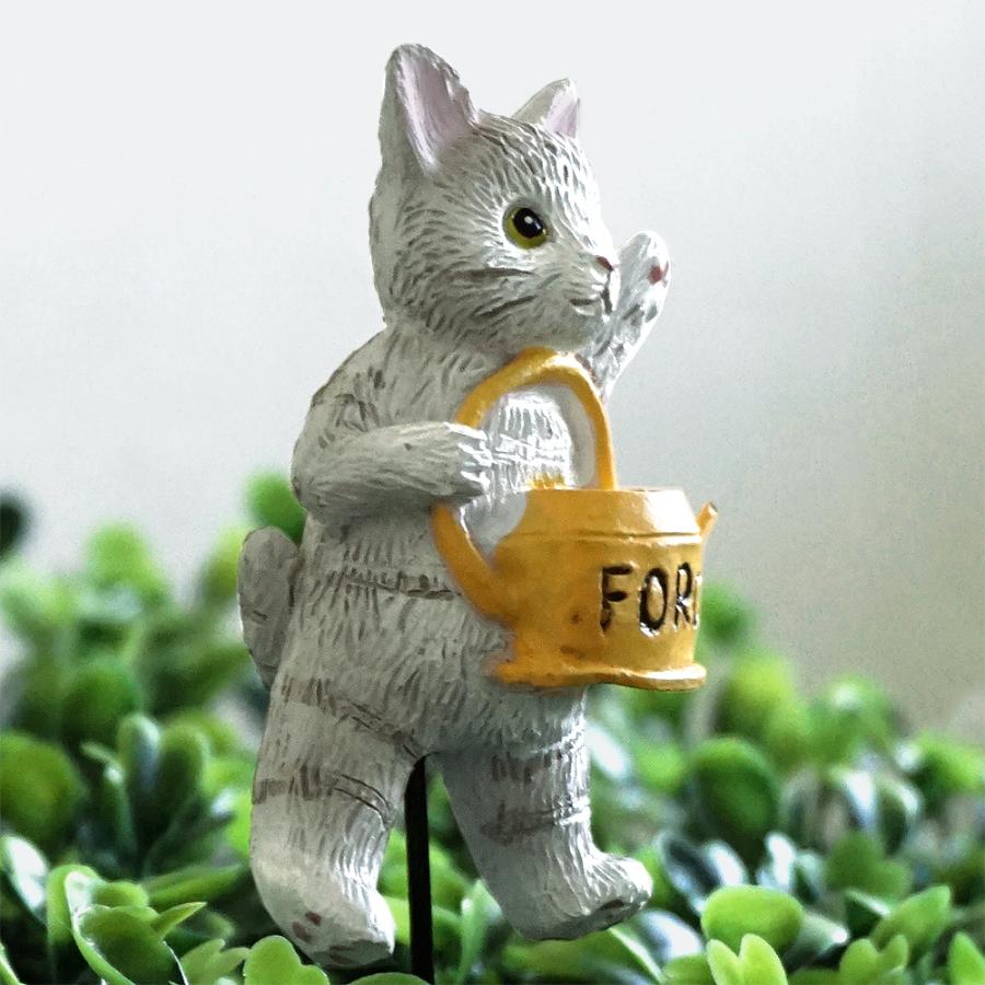 貴重　Poet's Party デビッド・ローレンス　置物　オブジェ　猫　鼠 ガーデンピック 友膳 シャットジョーロピック 猫 キャット : リポーズ