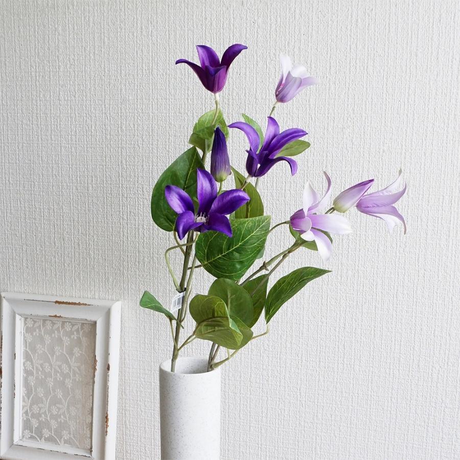 造花 クレマチス 1本 テッセン 枝物 インテリア 飾り 装飾 花