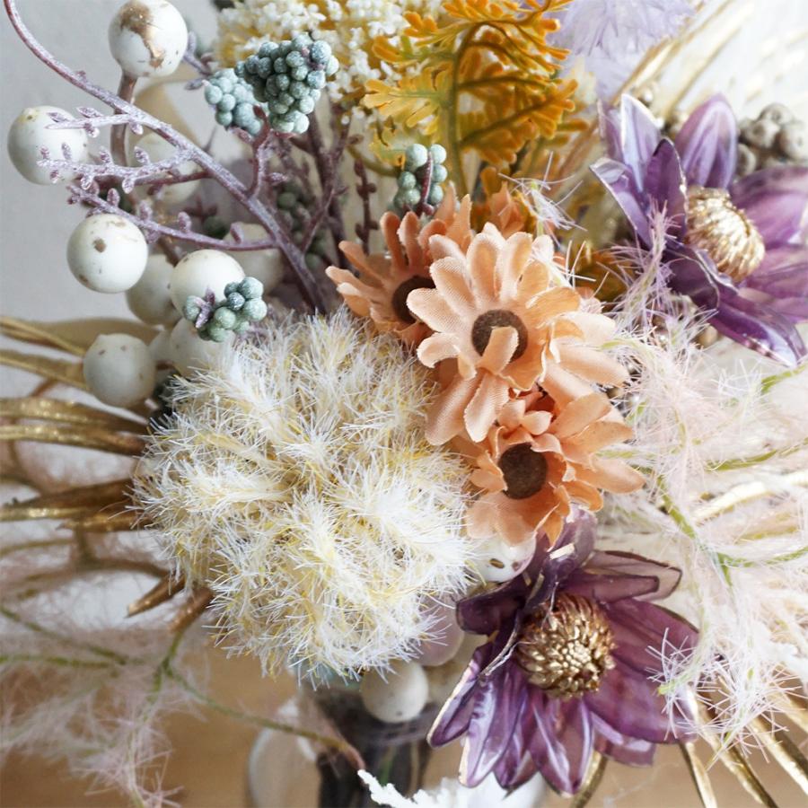 アウトレット 造花 花束 ベージュ系ブーケ 1束 デージー クレマチス