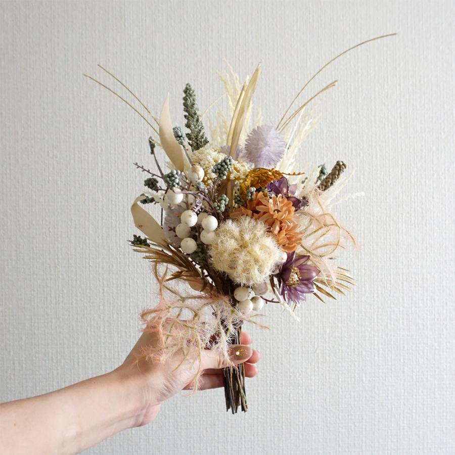 アウトレット 造花 花束 ベージュ系ブーケ 1束 デージー クレマチス