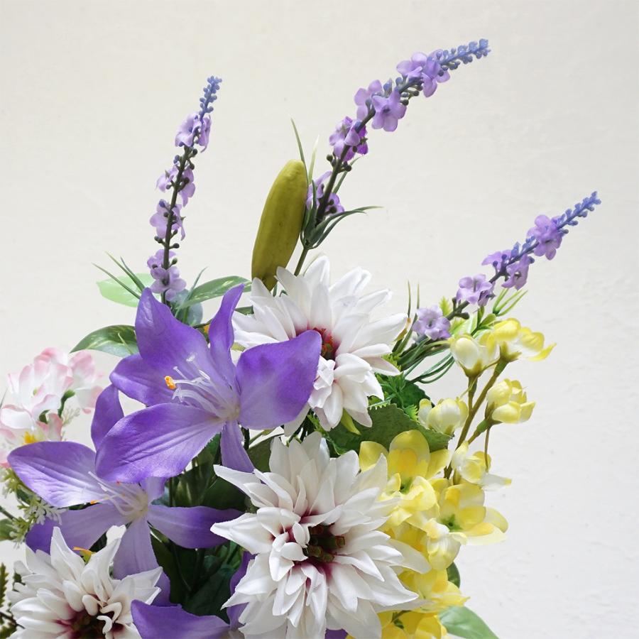 仏花 造花 お墓用 一対 ユリ ダリア 百合 2束 お供え 墓 墓花 仏花 造花 お墓用 一対 ユリ ダリア 百合 2束 お供え 墓 墓花