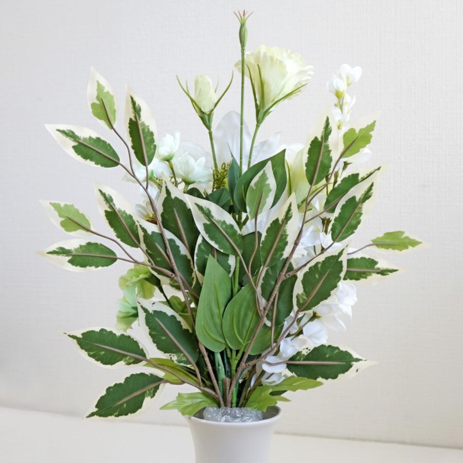 仏花 お墓用 仏壇用 造花 ホワイトグリーン 花束仏花 1束 お供え