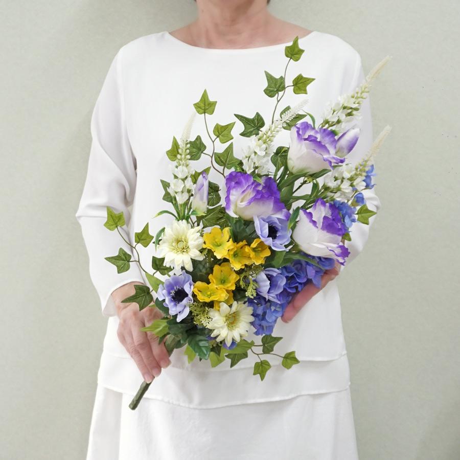 仏花 造花 お墓用 一対 トルコキキョウ ガーベラ アネモネ 2束 お供え