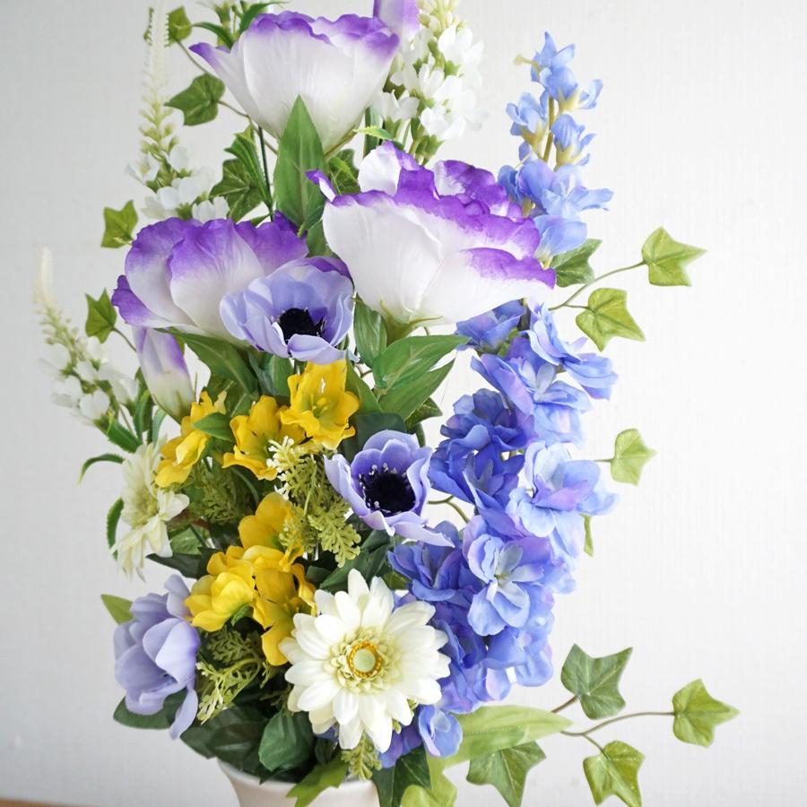 仏花 造花 お墓用 一対 トルコキキョウ ガーベラ アネモネ 2束 お供え