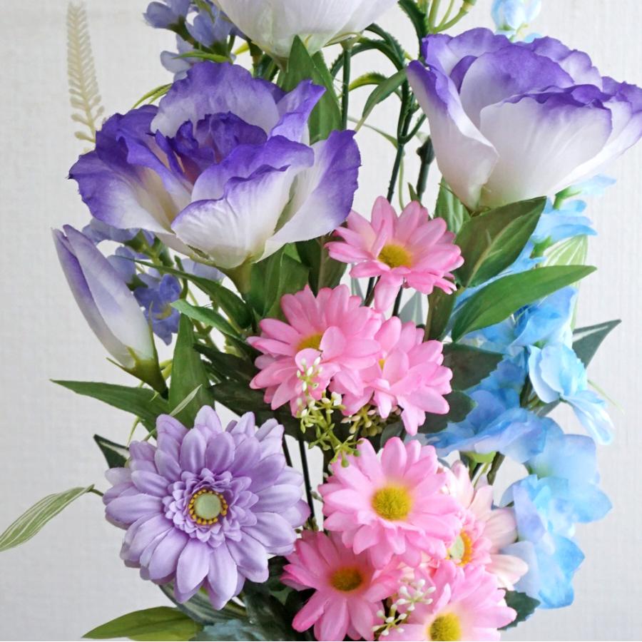 御供え花　仏花　造花　トルコキキョウ 仏花 造花 お墓用 単品 トルコキキョウ ガーベラ 1束 お供え 墓 墓花