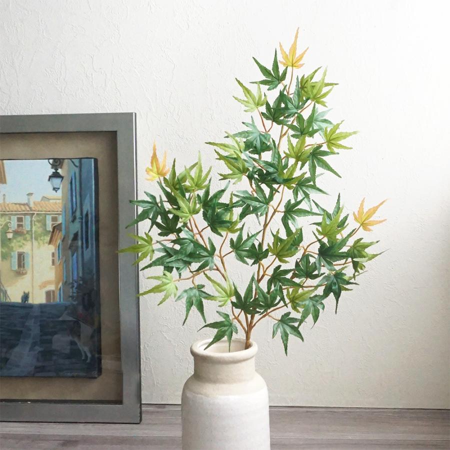 造花 紅葉 モミジ ジャパニーズメイプル グリーン 1本 もみじ 秋