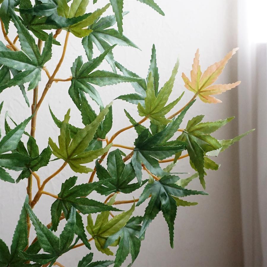 造花 紅葉 モミジ ジャパニーズメイプル グリーン 1本 もみじ 秋