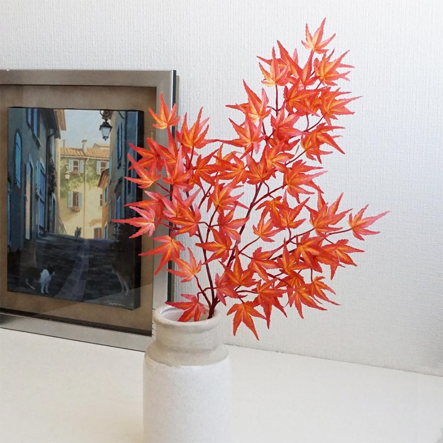 造花 モミジ 紅葉 1本 もみじ 楓 カエデ レッド インテリア 飾り