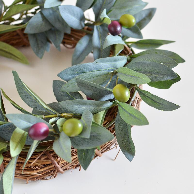 オリーブ リース Mサイズ オールシーズン 年中 造花 フェイクグリーン