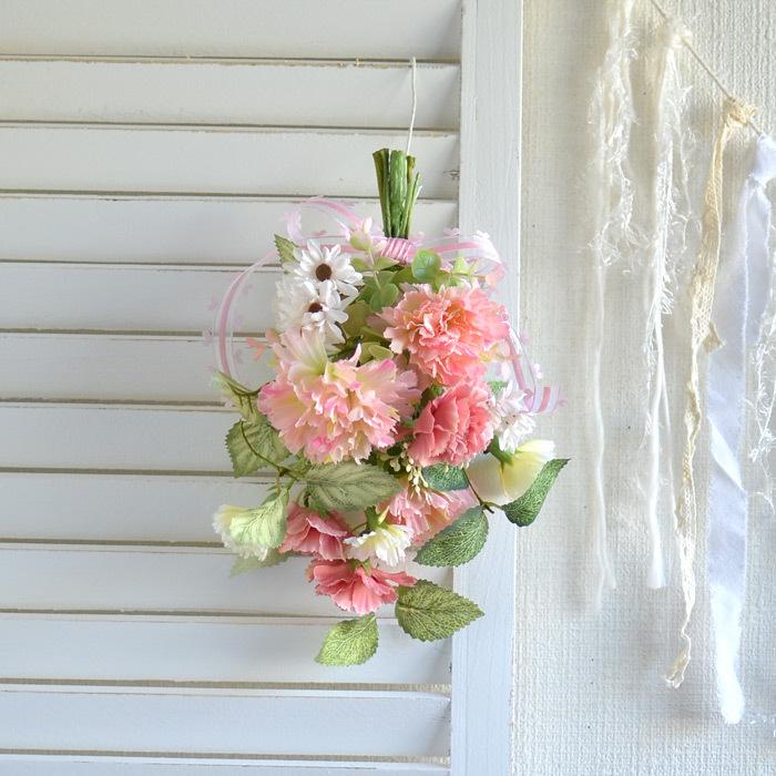 造花 カーネーションのミックスグリーンスワッグ Sサイズ 1個 吊るす ブーケ 装飾 インテリア かわいい 母の日 ピンク デージー ホワイト Pinkswag リポーズジョイ 通販 Yahoo ショッピング