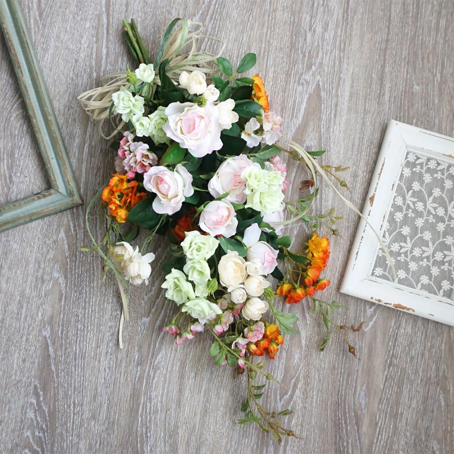 スワッグ 造花 ローズスワッグ 1個 フェイクフラワー バラ 薔薇 吊るす