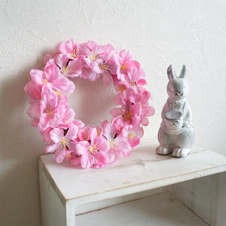 小さな桜のリース　フラワーリース　造花　ピンクリース 小さな桜のリース フラワーリース 造花 ピンクリース 【公式通販】