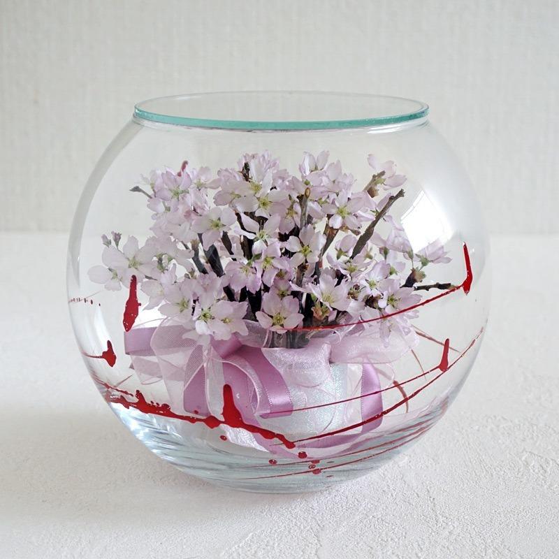 桜 黒江塗 赤 大サイズ ボトルフラワー ラウンド型 さくら 春 ドライフラワー インテリア 記念日 贈り物 ギフト プレゼント Sakurakuroe2 リポーズジョイ 通販 Yahoo ショッピング
