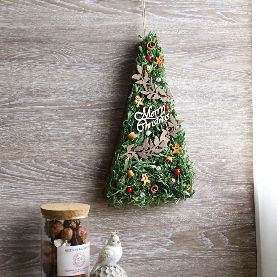 造花 クリスマス 壁掛けツリーアレンジメント 1個 クリスマスツリー  
