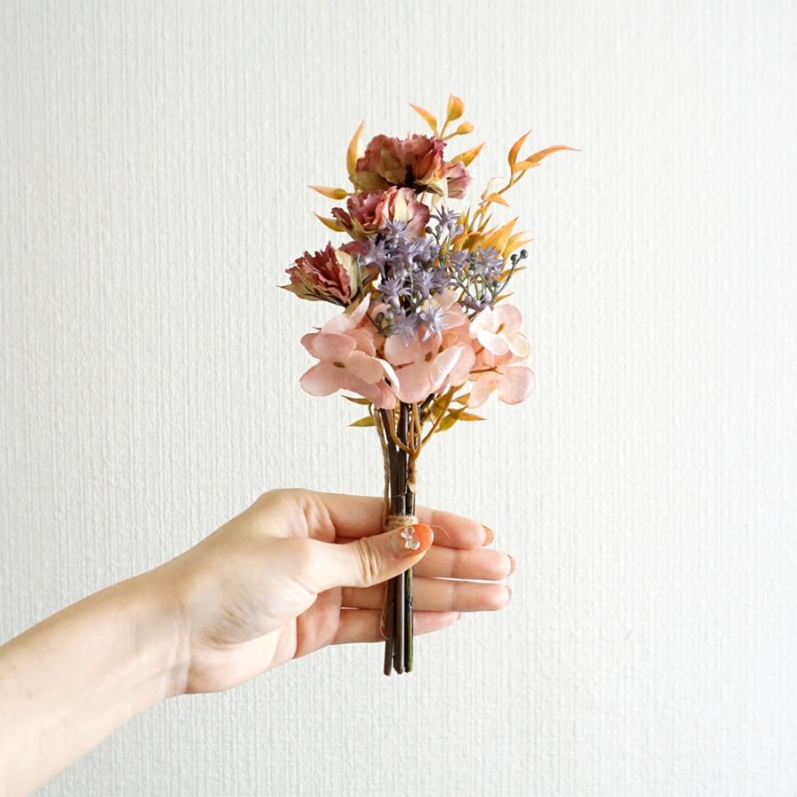 造花 ロージーウォーム ミニ ブーケ 1本 バラ ローズ 花束 インテリア