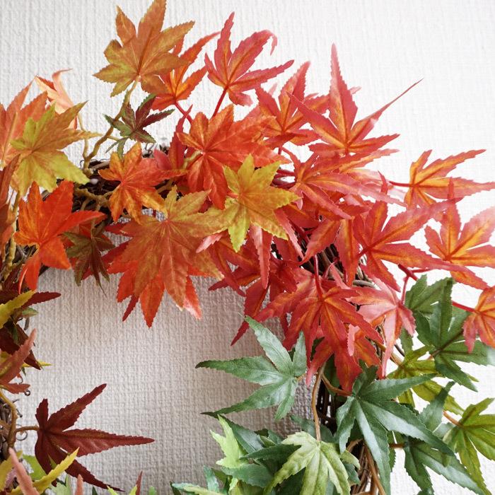 ✿*✿* 流れる紅葉のリース ♬  37 × 50 cm 造花リース ✿*✿* mo6.jpg