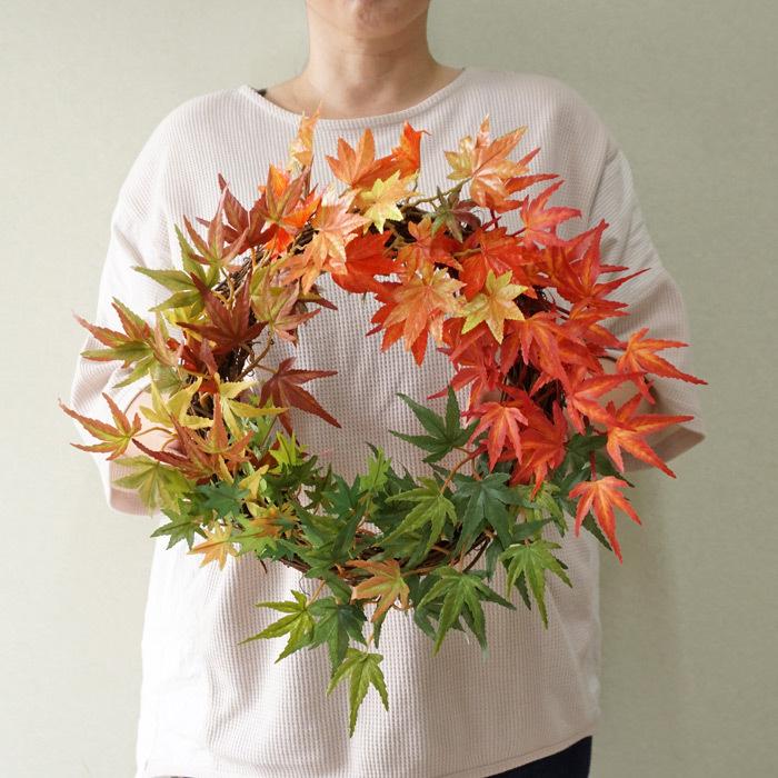 ✿*✿* 流れる紅葉のリース ♬ 37 × 50 cm 造花リース ✿*✿*