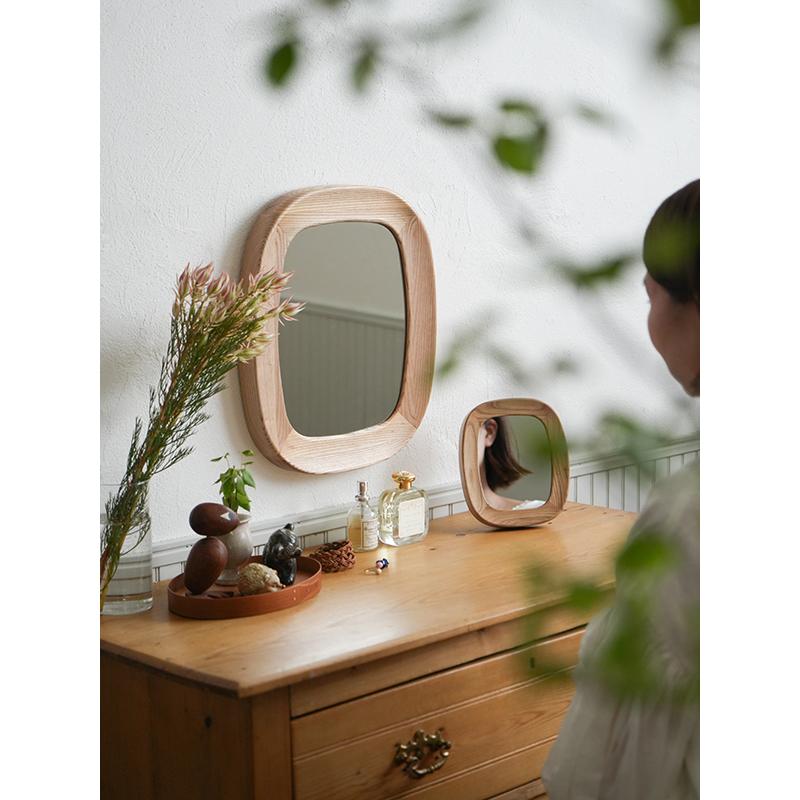 【美品】AXCIS  壁掛け鏡　鏡　ミラー　インテリア　小物 鏡 ミラー 壁掛け オーバルミラー AXCIS アクシス DIY