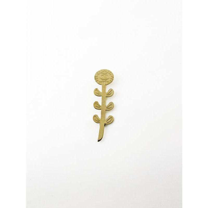 ブローチ　真鍮　BRASS BROOCH FLOWER　花　フラワー　アクシス｜reposer-kobe