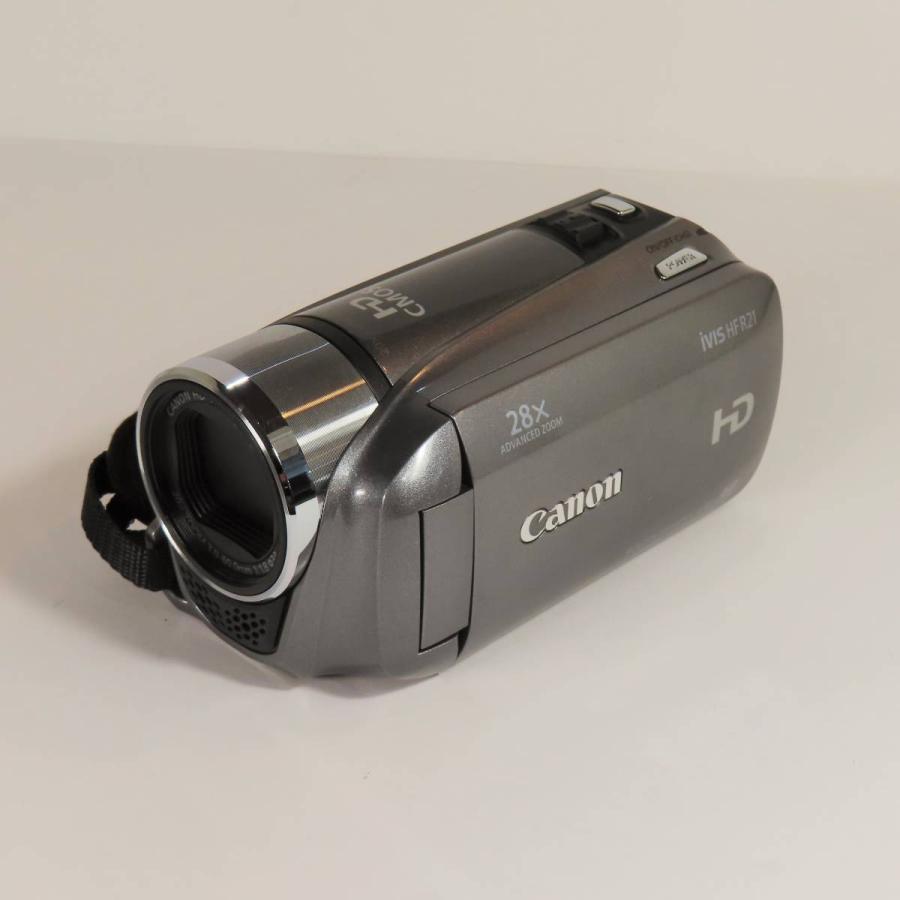 ファッションの 美品 動作確認済 CANON HF ハイビジョンデジタルビデオカメラ IVIS メモリーカード2枚 バッテリー2枚 R21 光学20倍ズーム キャノン グレー ビデオカメラ Canon IVIS HF R62WH キャノン ビデオカメラ