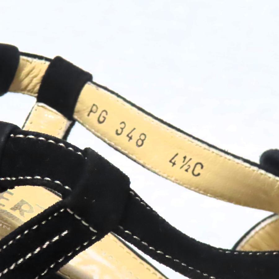 美品 SALVATORE FERRAGAMO サルヴァトーレ フェラガモ ミュール サンダル 厚底 サンダル 4C 21cm相当 黒 ブラック レディース 靴｜reproduct-r4｜07