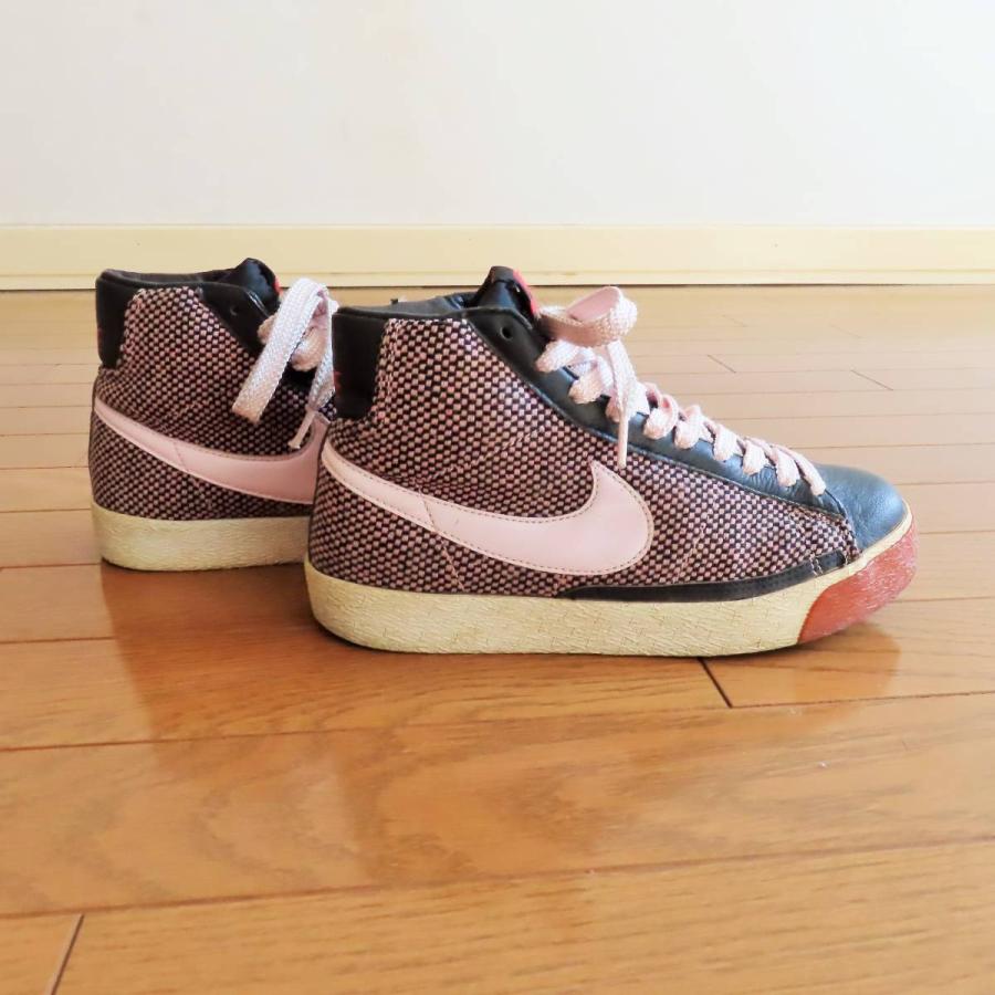 美品 NIKE NIKE BLAZER MID ナイキ ブレイザーミッド スニーカー 黒 ブラック×ピンク 25cm｜reproduct-r4｜09