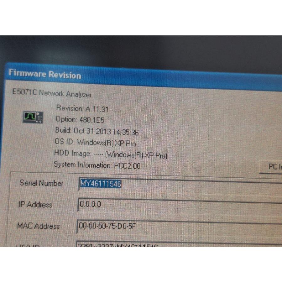[NBC] Agilent E5071C ネットワークアナライザ 9kHz-8.5GHz Network Analyzer, Opt. 480 ...