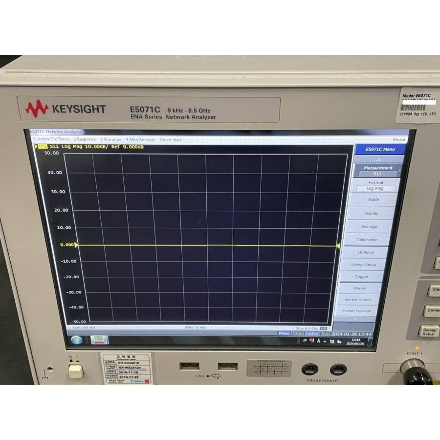 Keysight E5071C Network Analyzer ネットワークアナライザ 9kHz-8.5GHz : リプロライズYahoo ...