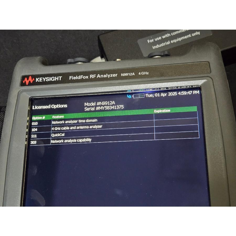 [NBC] Keysight N9912A 4GHz ハンドヘルドRFアナライザ (Opt. 010 104 111 303 ...