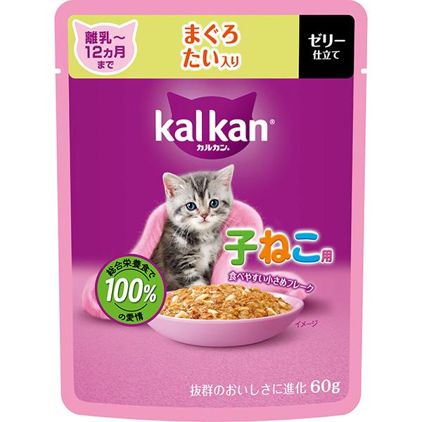 カルカン 12ヵ月までの子ねこ用 2種のセレクション まぐろ たい入り 60