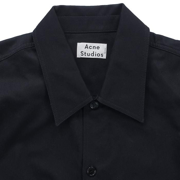 Acne Studios アクネ ストゥディオズ Houston New Lt Co Tw BB0046 メンズ ジャケット アウター 羽織 ボタン 長袖 ブラック 黒 レギュラーカラー シンプル 無 Acne Studios アクネ ストゥディオズ メンズ