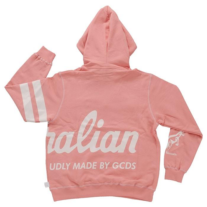 GCDS ジーシーディーエス メンズ スウェット パーカー ロゴ ピンク  