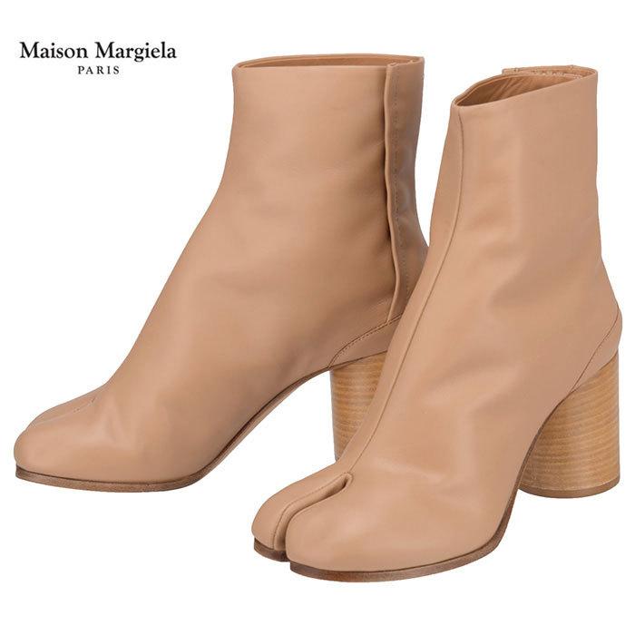 Maison Margiela メゾン マルジェラ STIVALETTO S58WU0260 PR516 T4091 レディース ブーツ 靴 ショートブーツ タビ 足袋ブーツ ベージュ レザー (mgl0034)