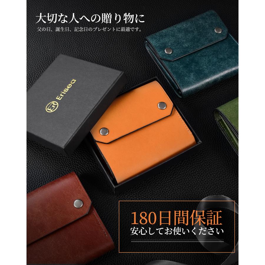 財布 メンズ 三つ折り 本革 プエブロレザー ミニ財布 コンパクト