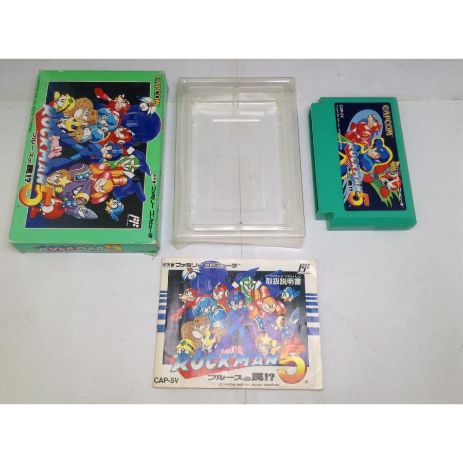 中古AB☆L3-5 ロックマン5 ブルースの罠!?☆ファミコンソフト : レトロ