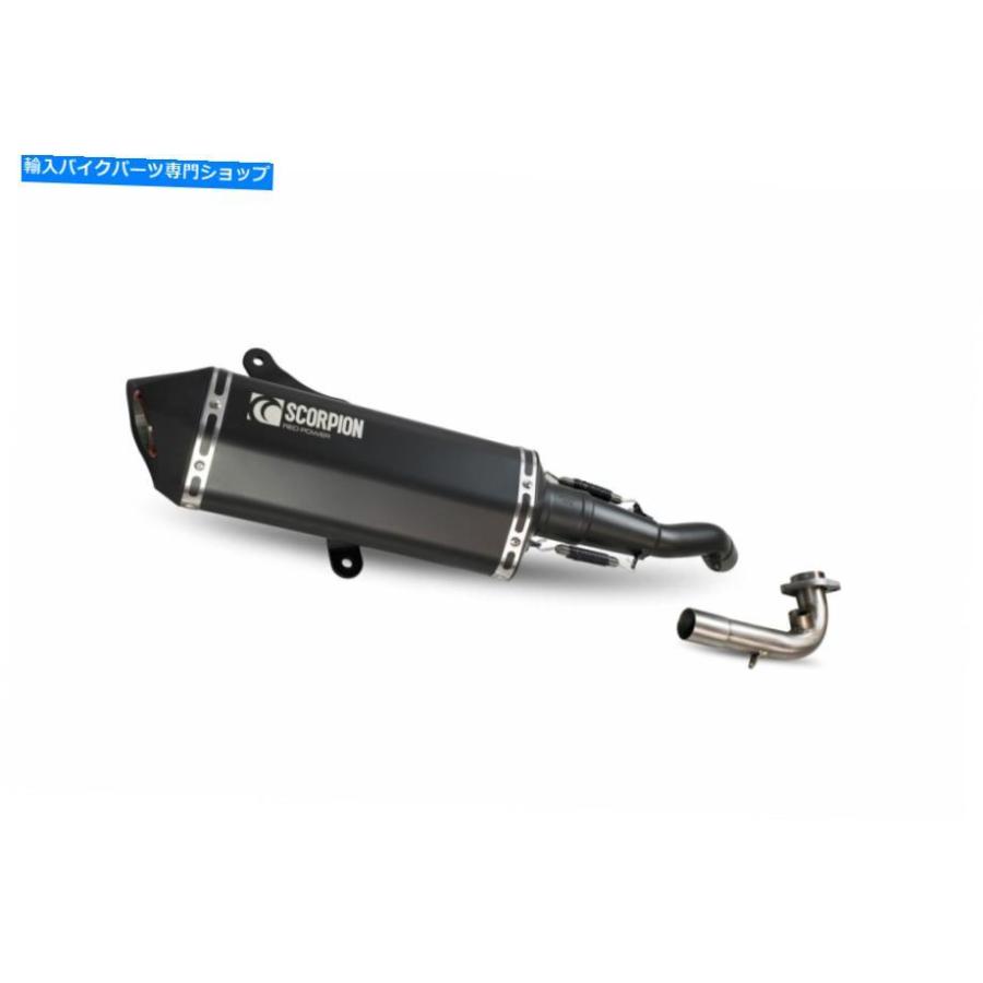 サイレンサー スコーピオン排気セルケットフルシステムブラックVespa GTS GTV 125 250 300＆スーパー Scorpion Exhaust Serket Full System Black Ves