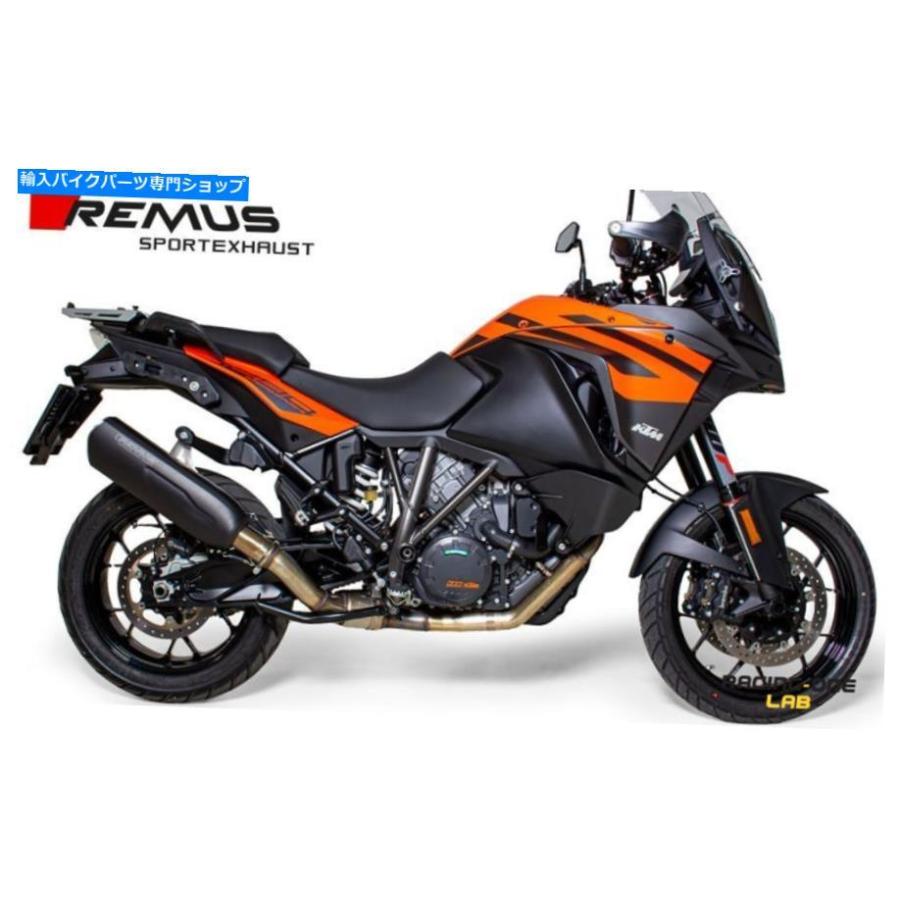 サイレンサー KTM 1290スーパーアドベンチャーR / S / Tのための排気マフラーサイレンサーレムスNXTブラック EXHAUST MUFFLER SILENCER REMUS NXT BLA