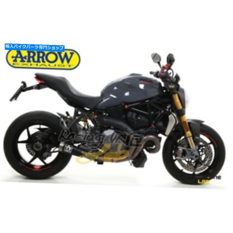 サイレンサー お通じえり巻き矢印プロレースチタンダークローバージョンドゥカティモンスター1200 R / S EXHAUST MUFFLER ARROW PRO-RACE TITANIUM DARK バイク-車、バイク、自転車