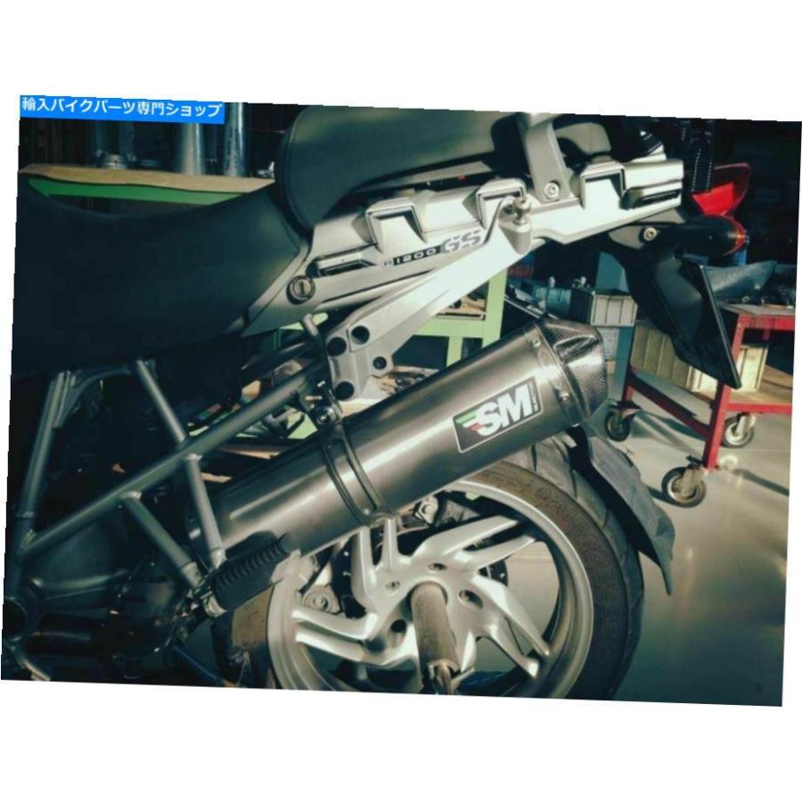 サイレンサー BMW R1200GS 2004-2009シルモーター排気ガスチタンサイレンサー＆炭素鳥打ち帽通り道 BMW R1200GS 2004-2009 Silmotor Exhaust Titanium S スリップオンマフラー-マフラー