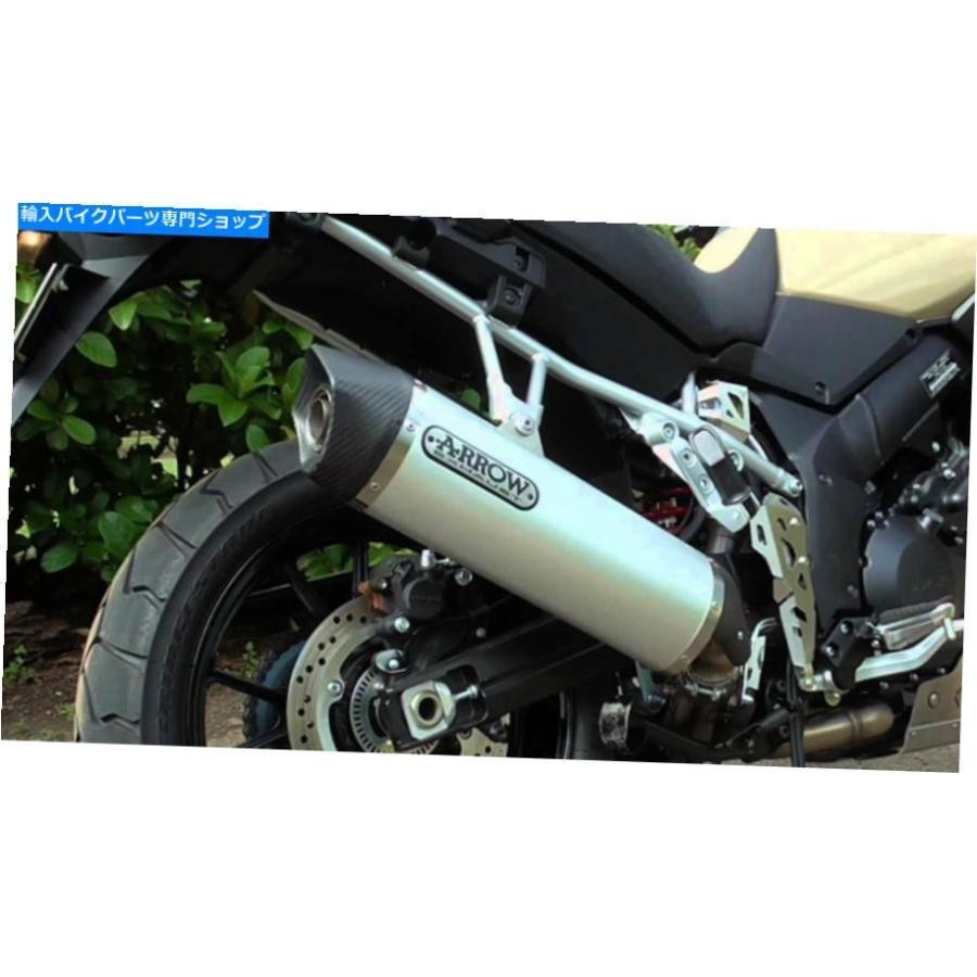 サイレンサー サイレンサーマフラーエキゾーストフィットスズキVストロムDL1000 2018の矢印横すべり Arrow Slip On Silencer Muffler Exhaust Fit Suz