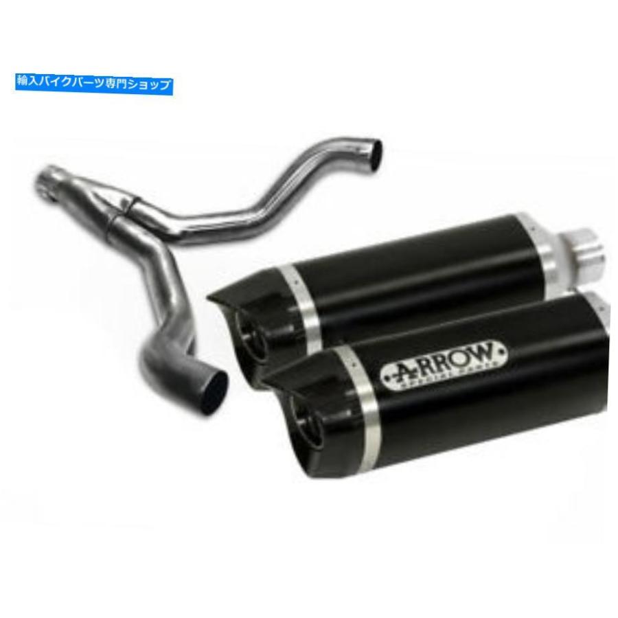 サイレンサー ヤマハTDM850のペアの上の矢印アルミブラック雷排気スリップ ARROW aluminium black thunder exhaust slip on pair for Yamaha TDM850