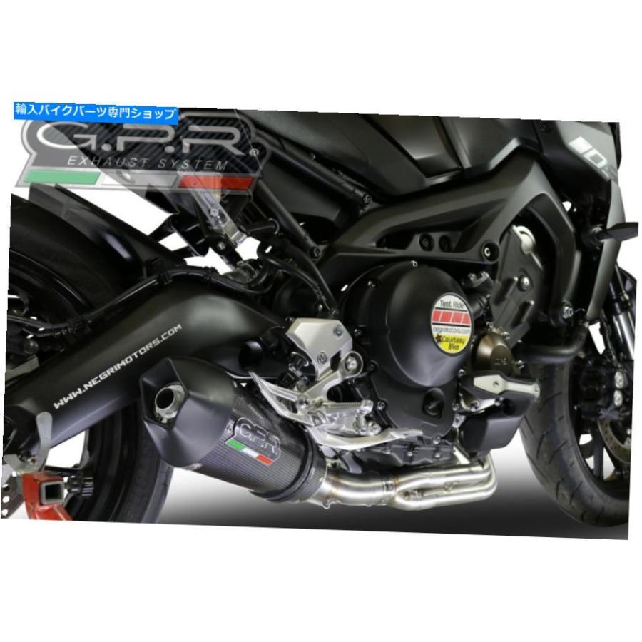 サイレンサー ヤマハMT09 FZ09 2017-18 GPR排気フルシステムGPE CFサイレンサーロード法律 Yamaha MT09 FZ09 2017-18 GPR Exhaust Full System With G