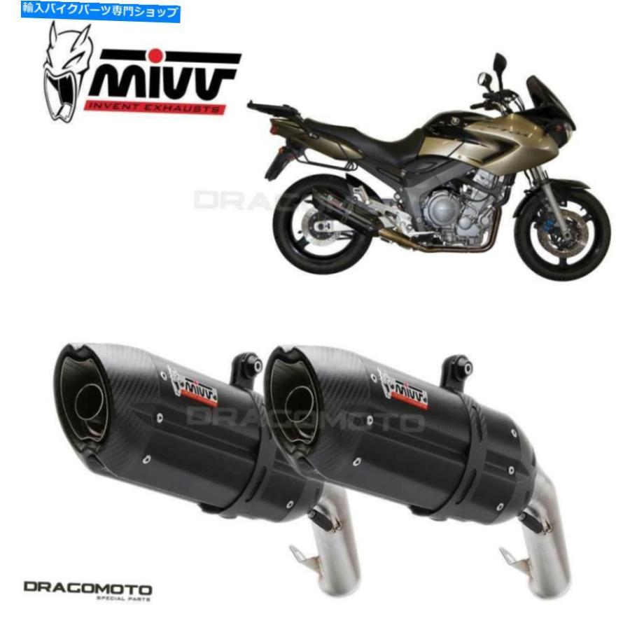サイレンサー 排気ガスヤマハTDM 900 2002 2003 2003 Suono MIVVスチール写真黒いこと Exhaust YAMAHA TDM 900 2002 2003 Suono MIVV Steel Black バイク-スリップオンマフラー-車、バイク、自転車
