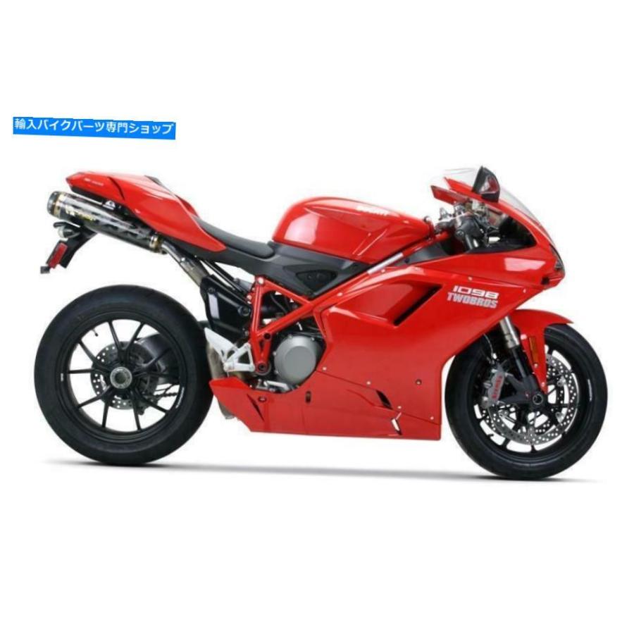 サイレンサー サイレンサーマフラーエキゾーストの2つの炭素スリップDucati 1098 S 2007 2008 Two Bothers Carbon Slip On Silencer Muffler Exhaust