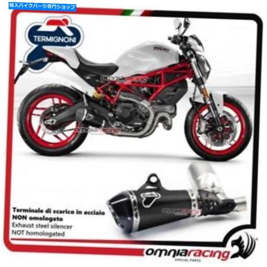 サイレンサー Ducati Monster 797 2017のためのTermignoniの排泄物の黒いレース Termignoni Exhaust steel black racing for Ducati Monster 797 2017
