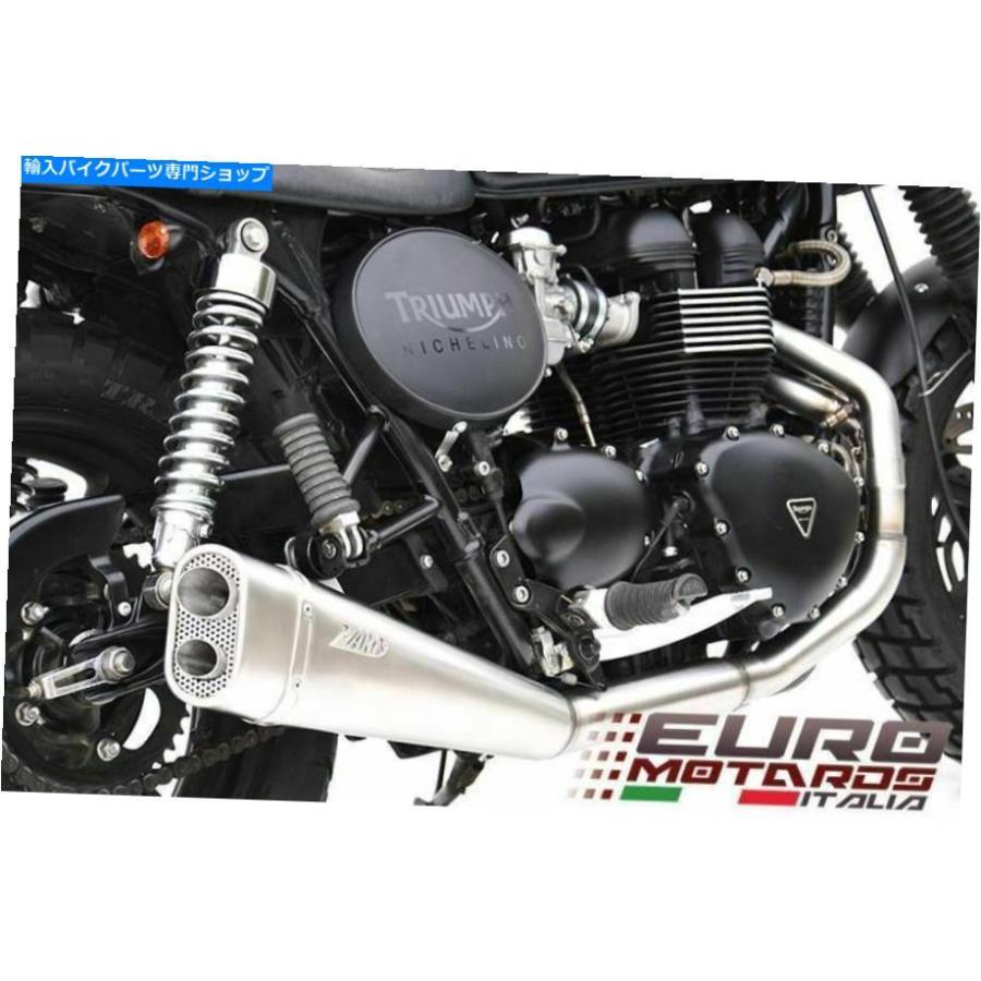 サイレンサー 勝利スルクストンキャブレターモデルZard排気フルシステム+低短いサイレンサー Triumph Thruxton Carburetor Model Zard Exhaust Full S
